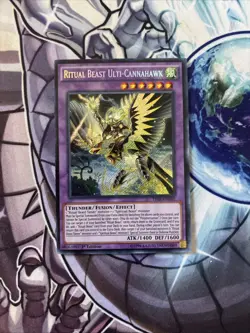 (YCL) Yugioh Ritual Beast Ulti-Cannahawk THSF-EN030 Secret Rare 1st Ed VLP - Image 1
