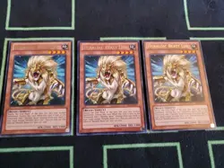 Yugioh Heraldic Beast Leo CBLZ-EN017 Playset 3x NM - Image 1