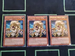 Yugioh Heraldic Beast Leo CBLZ-EN017 Playset 3x NM - Image 2