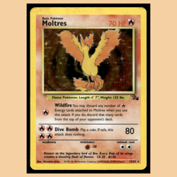 Moltres #12 1999 Classic - Fossil Basic/Rare Holo Pokemon Card EX - Image 1