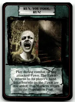 1995 Kult Reality is a Lie! Trading card game - RUN, YOU FOOL, RUN! - Image 1