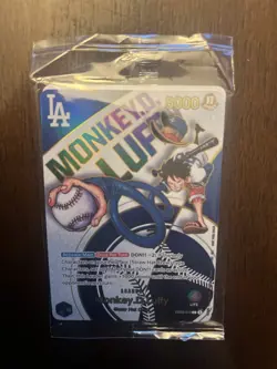 Monkey D Luffy LA Dodgers Exclusive Promo Leader Card. One Piece CCG! - Image 1