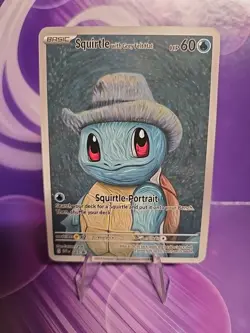 Squirtle with Grey Felt Hat Pokemon x Van Gogh Black Star Promo ACG Art Card NM - Image 1