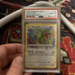 2020 PSA 10 Gem Mint Rayquaza Amazing Rare Japanese Pokemon Card 056/076 S3a - Image 1