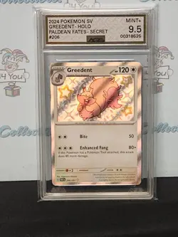 Pokemon 2024 Sv Paldean Fates Ags Mint 9.5 Secret Greedent Holo Graded Card - Image 4