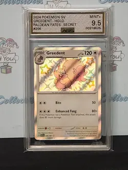 Pokemon 2024 Sv Paldean Fates Ags Mint 9.5 Secret Greedent Holo Graded Card - Image 5