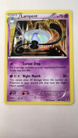 Lampent 42/119 XY - Phantom Forces Regular - Pokemon Card - Image 1