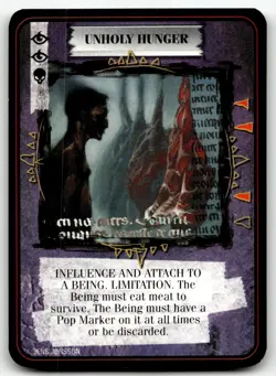 1995 Kult Reality is a Lie! Trading card game - UNHOLY HUNGER - Image 1