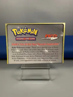 Vintage Pokemon Trading Card Game Rule Sheet from 2000 - Neo Genesis box insert - Image 1