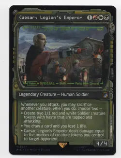 MTG: Universes Beyond: Fallout *Surge Foil* Caesar, Legion's Emperor (Showcase) - Image 1