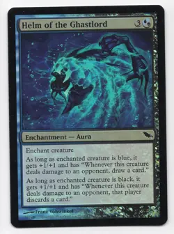 MTG: Magic Shadowmoor *Foil* Helm of the Ghastlord *Light Play* - Image 1