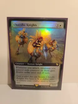 Chocobo Knights (Extended Art Foil) - 0102 - Final Fantasy MTG Commander- - Image 1