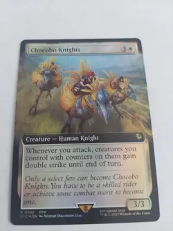 Chocobo Knights (Extended Art Foil) - 0102 - Final Fantasy MTG Commander- - Image 1