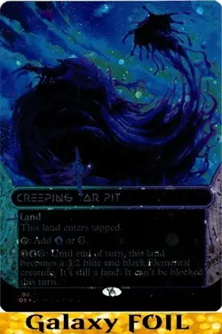 1x - Creeping Tar Pit - GALAXY FOIL BORDERLESS - #99 - Stellar Sights - NM MTG - Image 1
