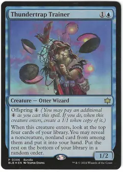 Magic the Gathering MTG - Promotional: Thundertrap Trainer Foil Rare Card #386 - Image 1
