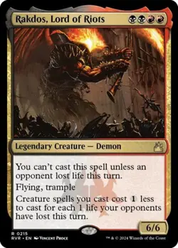 Rakdos, Lord of Riots -Foil Light Play MTG Ravnica Remastered - Image 1