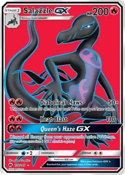 Pokemon Salazzle GX (Full Art) NM 1st Edition Normal SM - Burning Shadows - Image 1