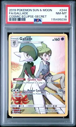 Pokemon Gallade *HOLO* 244/236 Cosmic Eclipse Secret Rare *MINT PSA 8* - Image 1