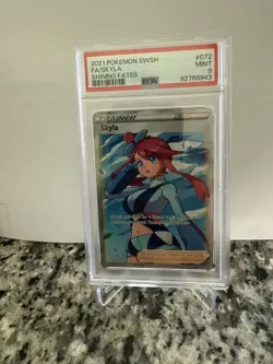 Pokemon 2021 Sword & Shield Shining Fates #072 Full Art Skyla PSA 9 - Image 1