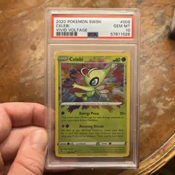 Pokemon TCG Celebi Amazing Rare 009/185 Vivid Voltage PSA 10 - Image 1
