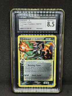 Gold Star Charizard Pokemon 2006 EX Dragon Frontiers #100 Charizard-Holo - Image 1