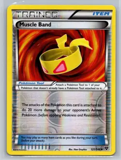 Pokemon Trainer Muscle Band 121/146 Reverse Holo Uncommon 2014 - Image 1