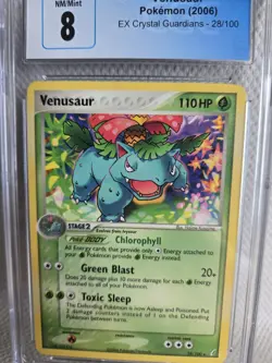 2006 Pokemon EX Crystal Guardians - Venusaur Holo #28 - CGC 8 NM-MT - Image 2