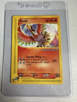 #52 Ho-oh Black Star Promo RARE WOTC Vintage Pokemon - Image 1