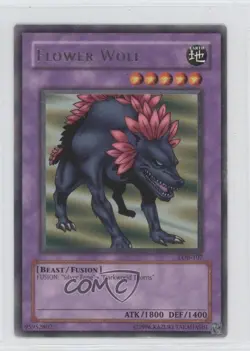 Flower Wolf YuGiOh Legend of Blue Eyes White Dragon #LOB-107 2002 - Image 1