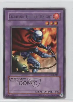 Charubin the Fire Knight YuGiOh Legend of Blue Eyes White Dragon #LOB-015 2002 - Image 1