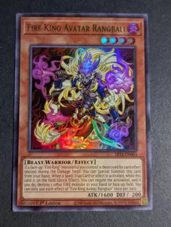 🔥💯Yugioh Fire King Avatar Rangbali UR 1st Ed. SR14-EN003 🔥💯 - Image 1