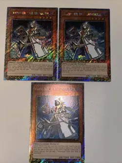 3x Aleister the Invoker RA04-EN278 1st Ed Platinum Secret Rare Yugioh NM Playset - Image 1