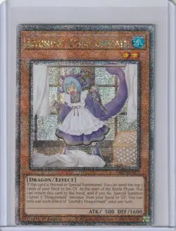 Yugioh RA03-EN021 Laundry Dragonmaid - Quarter Century Secret Rare 1st Edition - Image 1