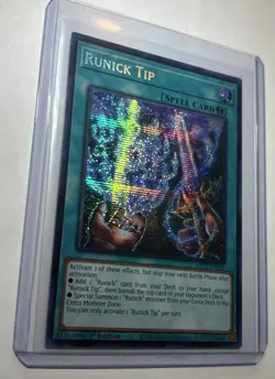 Runick Tip - MP23-EN241 - Prismatic Secret Rare 1st Edition Yugioh - Image 2