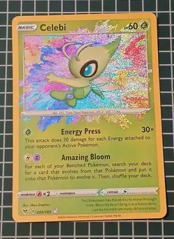 Celebi 009/185 - Vivid Voltage - Amazing Rare Pokemon Card - MINT PACK FRESH - Image 1