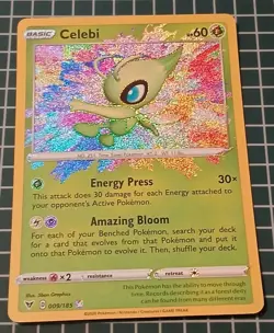Celebi 009/185 - Vivid Voltage - Amazing Rare Pokemon Card - MINT PACK FRESH - Image 2