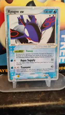 KYOGRE ex Black Star Promo POKEMON Holo Silver Border 2006 Trading Card 037 - Image 1