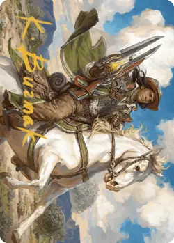 Wylie Duke, Atiin Hero Art Card (Gold-Stamped Signature) [Outlaws of Thunder Ju - Image 1