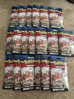 Huge Lot Of 19!!! Pokemon 25 Card Packs 1 Foil Guaranteed!Look for Ultra Rares! - Image 2