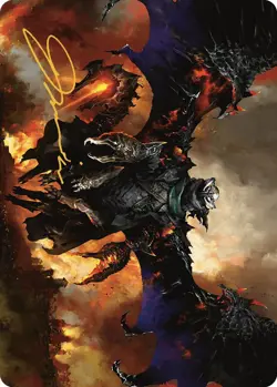 Akul the Unrepentant Art Card (Gold-Stamped Signature) [Outlaws of Thunder Junc - Image 1