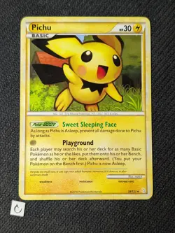 Pichu 28/123 - Heart Gold Soul Silver Rare Pokemon TCG LP - Image 1