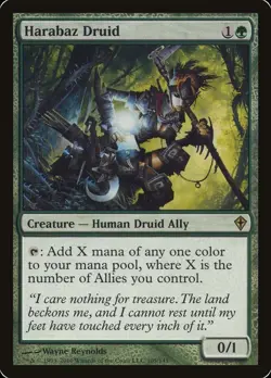 1x LP Harabaz Druid MTG Worldwake SV - Image 1
