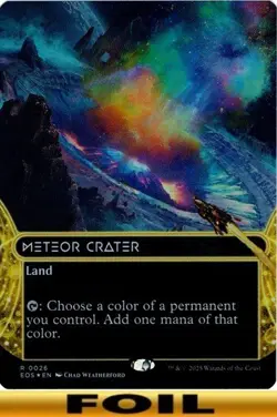1x - Meteor Crater - FOIL BORDERLESS - #26 - Stellar Sights - NM MTG - Image 1