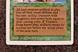 MTG Titania's Song Revised MINT Never played Magic The Gathering .....(DS3D1K6) - Image 5