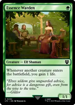 X 1 Essence Warden NM Lord of the Rings Commander LOTR 242 MTG Magic - Image 1