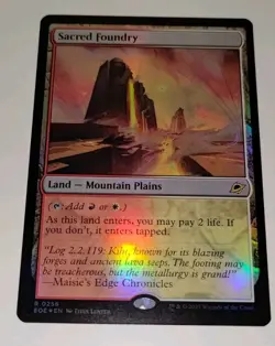 Sacred Foundry Rare Foil MTG Edge Of Eternities #256 NM Ships In Toploader - Image 3