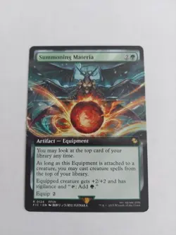 Summoning Materia Extended Art - FIC 0124 NM - MTG Magic - Image 1