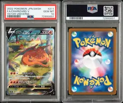 2022 Pokemon Japanese SWSH Vstar Universe Charizard V #211 Full Art PSA 10 - Image 3