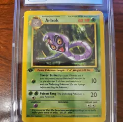 CGC 10 PRISTINE - ARBOK 1999 POKEMON FOSSIL 31/62 1ST EDITION POP 20 - Image 3