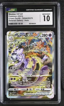 CGC 10 MEWTWO VSTAR GG44 CROWN ZENITH SWORD & SHIELD POKEMON GEM MINT - Image 1